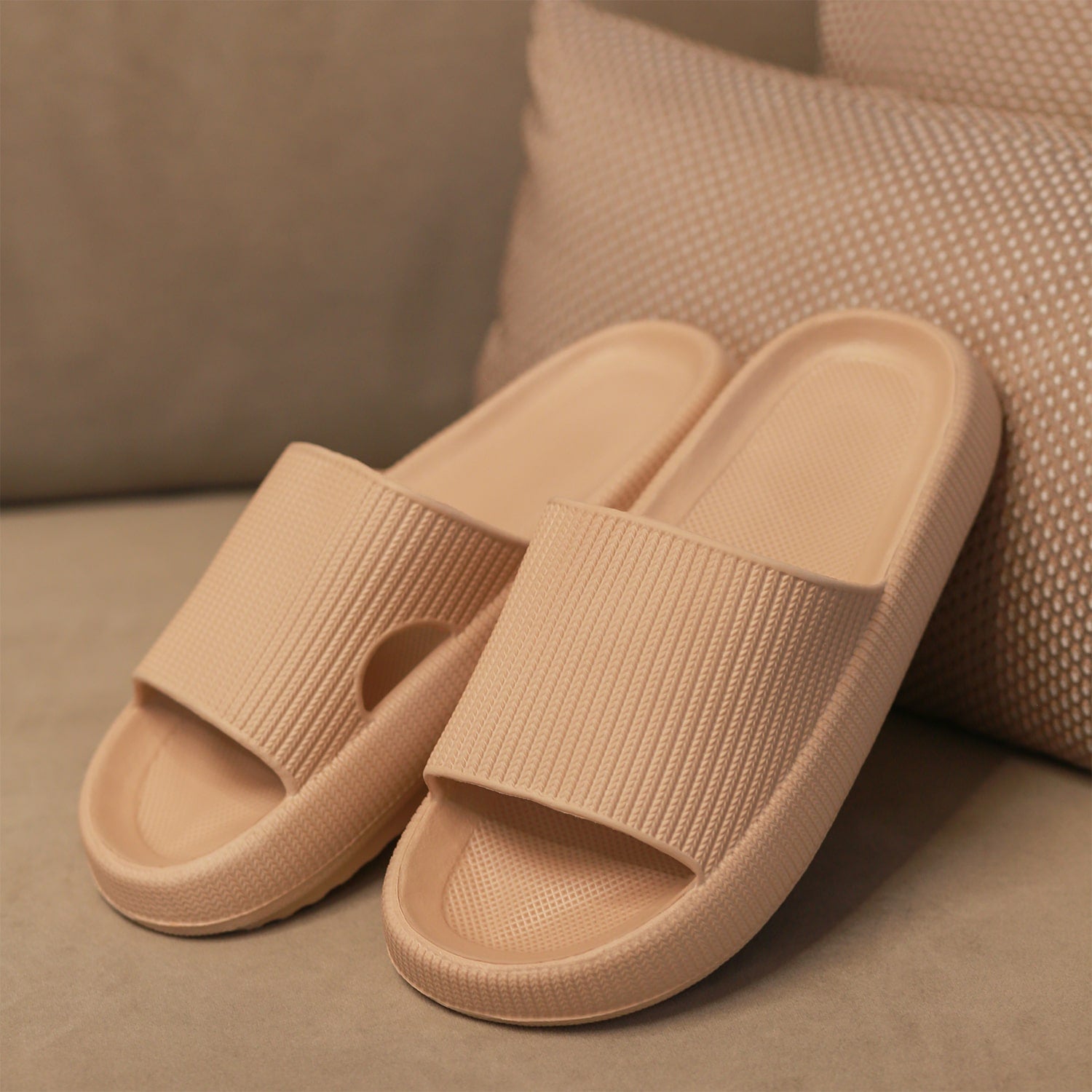 【NONCODE】Kepple Layered Platform Slippers Cloud Slides - Original