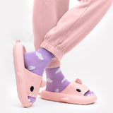 Shark Cushion Slides (Baby Pink) - Cloud Slides