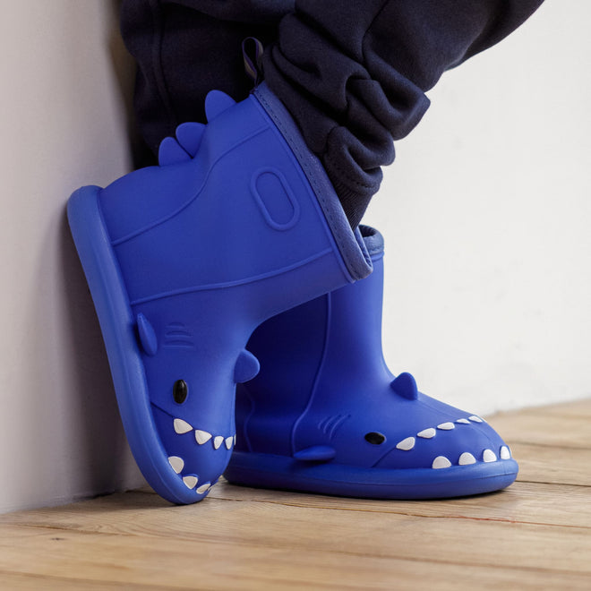 Kids Waterproof Shark Rain Boots