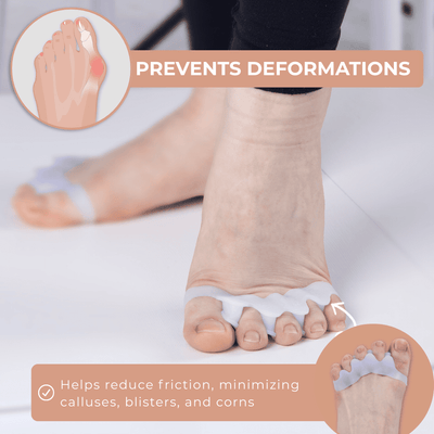 Foot Toe Separator - Achieve Healthy Toes, Correct Bunions, Hammer Toes, and Relieve Foot Pain