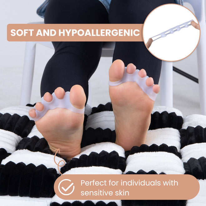 Foot Toe Separator - Achieve Healthy Toes, Correct Bunions, Hammer Toes, and Relieve Foot Pain