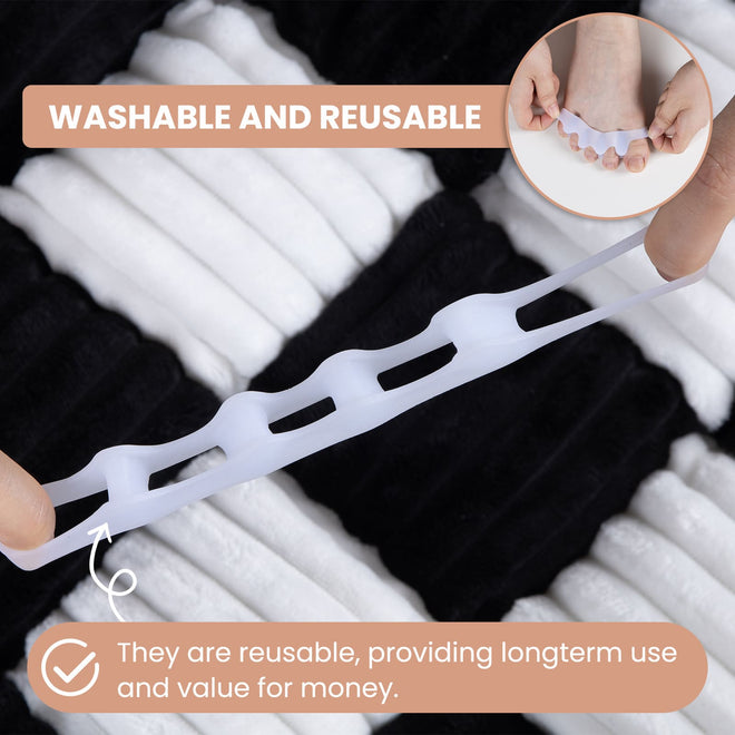 Foot Toe Separator - Achieve Healthy Toes, Correct Bunions, Hammer Toes, and Relieve Foot Pain