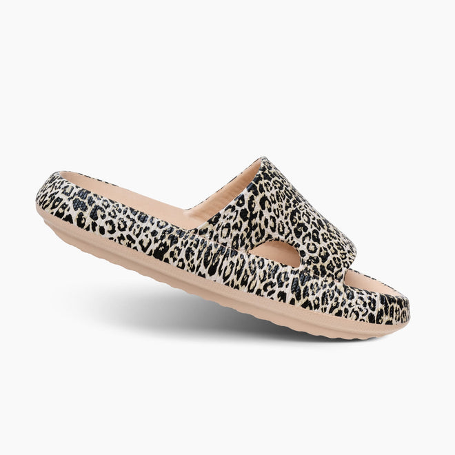 Mens Cushion Slides - Cloud Slides Leopard