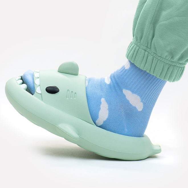 Cenbini Galaxy Shark Slides - Glow In Dark Anti-Slip Slippers For Women & Men