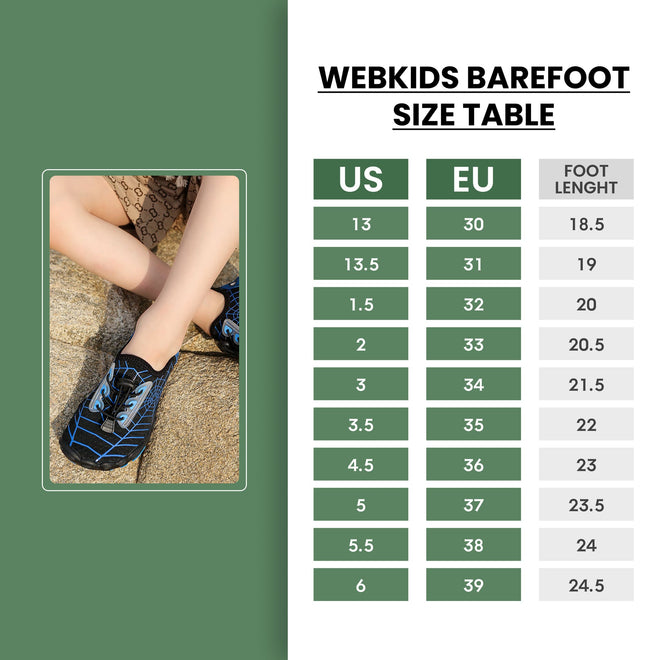 Lorax WebKids Barefoot Shoes - Quick Dry Barefoot Shoes For Kids