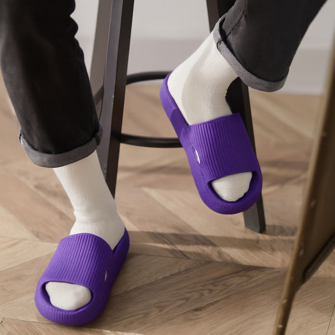 Mens Cushion Slides - Cloud Slides Deep Purple